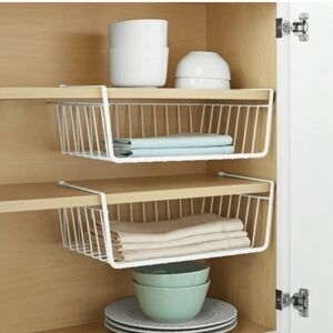 The Container Store ONE White Wire Under Shelf Basket